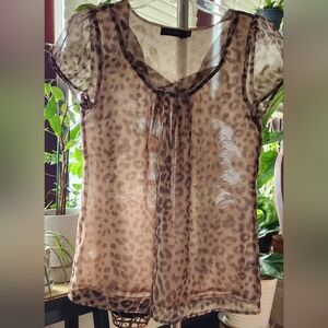 The Limited sheer blouse with lining